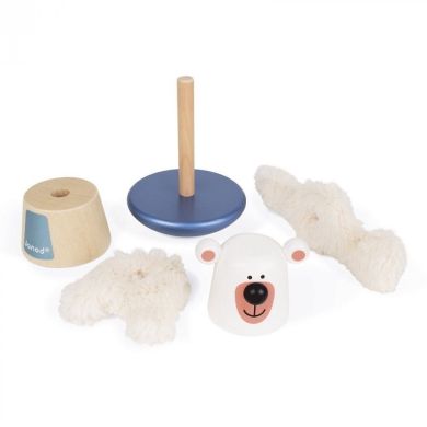 Пірамідка Janod Полярний ведмедик J08187, Білий