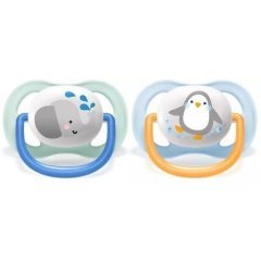 Пустышка Avent ортодонтична Ultra Air Animal для мальчиков 0-6 мес 2шт Avent SCF080/05