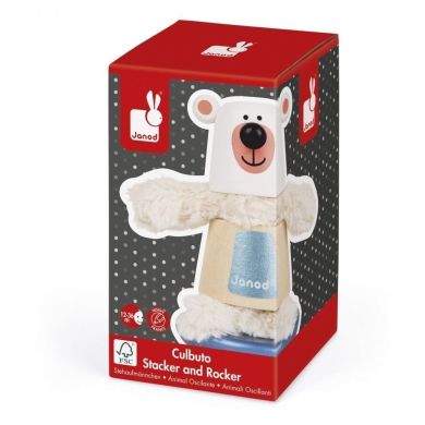 Пірамідка Janod Полярний ведмедик J08187, Білий