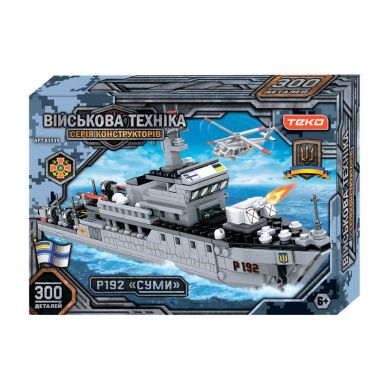 Конструктор "Військова техніка" 83539 (24) "Teko", 300 деталей, патрульний катер "Суми", в коробці