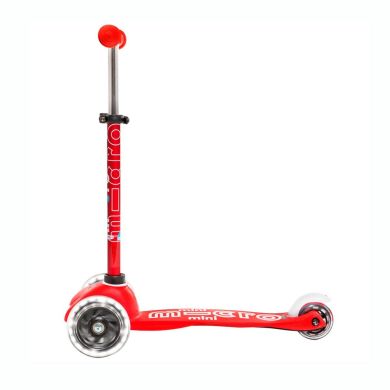 Самокат Micro серии Mini Deluxe Красный (до 50 кг, трехколесный, LED) Micro MMD052