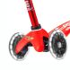 Самокат Micro серии Mini Deluxe Красный (до 50 кг, трехколесный, LED) Micro MMD052