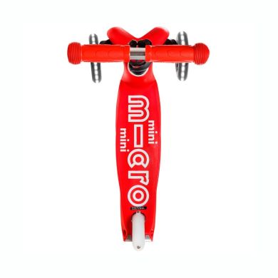 Самокат Micro серии Mini Deluxe Красный (до 50 кг, трехколесный, LED) Micro MMD052