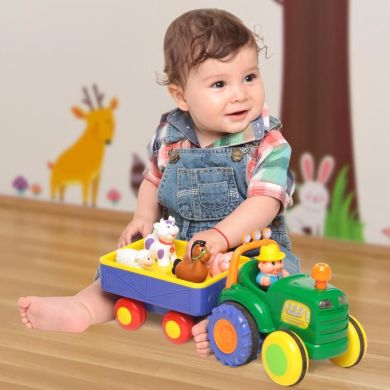 Ігровий набір Kiddieland Трактор фермера 49726, Різнокольоровий
