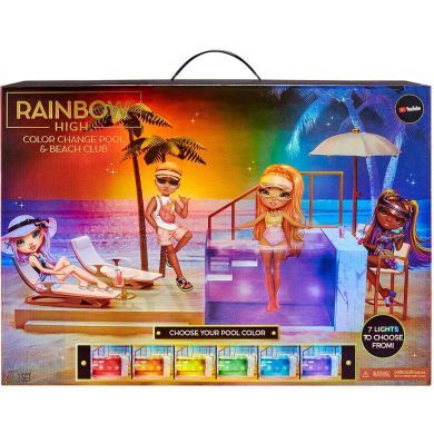 Ігровий набір для ляльок RAINBOW HIGH серії Pacific Coast ВЕЧІРКА БІЛЯ БАСЕЙНУ (світло) 578475