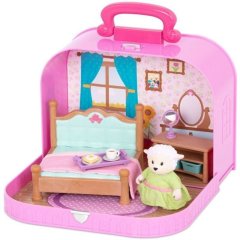 Игровой набор Li'l Woodzeez Кейс фиолетовый с аксессуарами Спальня WZ6598Z