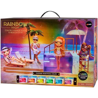 Игровой набор для кукол RAINBOW HIGH серии Pacific Coast ВЕЧЕРКА У БАСЕЙНА (свет) 578475