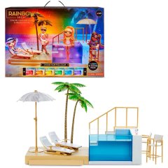 Игровой набор для кукол RAINBOW HIGH серии Pacific Coast ВЕЧЕРКА У БАСЕЙНА (свет) 578475