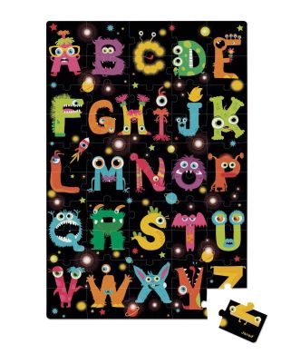 Пазл-підлоговий Janod Алфавіт Монстри англійську мову 50 елементів J02799