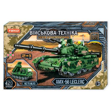 Конструктор &ldquo;Військова техніка&rdquo; 18529 (24) "Teko", 420 деталей, 2 в 1, танк + РСЗВ, в коробці