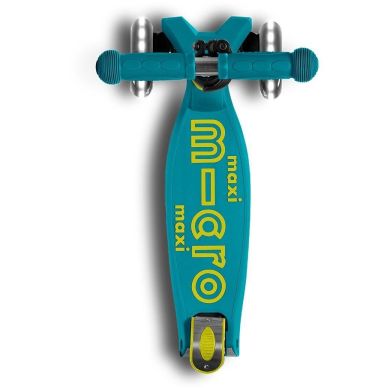 Самокат Micro серії Maxi Deluxe Foldable LED Зелений (до 50 кг, триколісний, світло) Micro MMD097