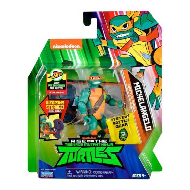 Фигурка TMNT Эволюция черепашек-ниндзя Микеланджело с боевым панцирем 12 см 80828