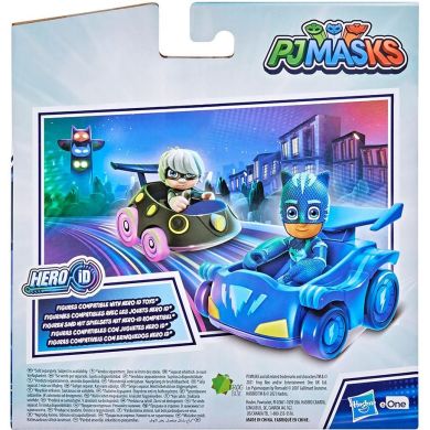Игровой набор Герои в масках Кетбой против Луны (2 фигурки, 2 машинки) PJ Masks F2840