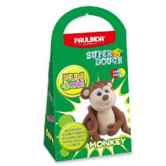 Набор для лепки Paulinda Super Dough Fun4one Обезьяна подвижные глаза PL-1566