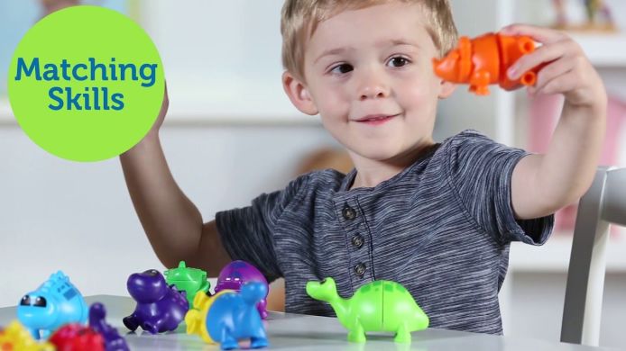 Учебный игровой набор В мире животных Динозаврики Learning Resources LER6708, Разноцветный