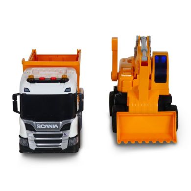 Ігровий набір серії 2 in 1 Truck &ndash; Самоскид Scania і екскаватор (світло, звук)