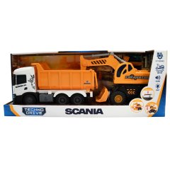 Ігровий набір серії 2 in 1 Truck &ndash; Самоскид Scania і екскаватор (світло, звук)