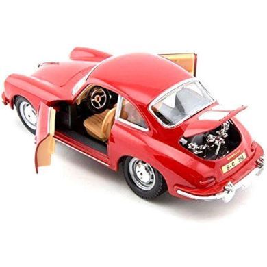 Автомодель Porsche 356B 1961 в асортименті слонова кістка, червоний, 1:24 18-22079