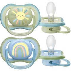 Пустушка Avent Ultra Air 0-6 міс, ортодонтична, 2шт, для хлопчиків SCF085/58