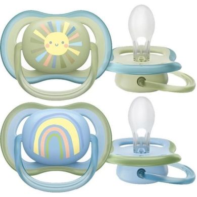 Пустушка Avent Ultra Air 0-6 міс, ортодонтична, 2шт, для хлопчиків SCF085/58