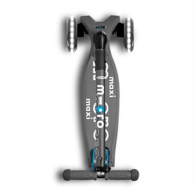 Самокат Micro серії Maxi Deluxe LED Вулканічний сірий (складаний, до 50 кг, триколісний, світло) Micro MMD094