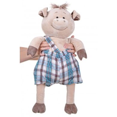М'яка іграшка Same Toy Порося в комбінезоні 60 см THT705