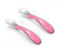 Набір приладів Nuvita Easy Eating 6м + 2 шт. рожевий NV8480Pink, Рожевий
