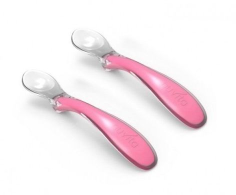 Набір приладів Nuvita Easy Eating 6м + 2 шт. рожевий NV8480Pink, Рожевий