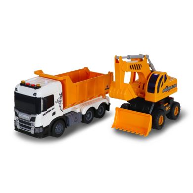 Ігровий набір серії 2 in 1 Truck &ndash; Самоскид Scania і екскаватор (світло, звук)