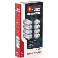 Конструктор Light Stax с LED подсветкой Expansion Transparent, 24 элемента LS-S11004