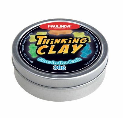 Умный пластилин Paulinda Thinking Clay горит в темноте 30г зеленый PL-170405-TCG-03
