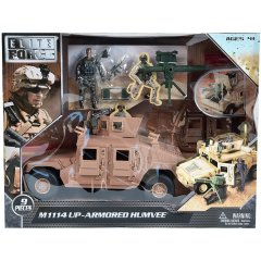 Игровой набор БРОНЕАВТОМОБИЛЬ HUMVEE M1114 (машина, фигурка, аксесс.) Elite Force 101863