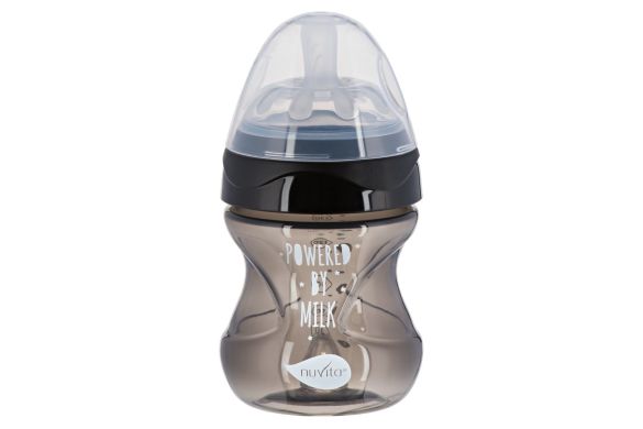 Детская Антиколиковая бутылочка Nuvita Mimic Cool 150 мл черная NV6012, Черный
