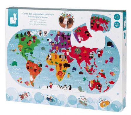Игрушка для купания Janod Пазл Карта мира J04719