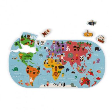 Игрушка для купания Janod Пазл Карта мира J04719