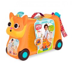 Игровой набор Battat Детский чемодан-каталка для путешествий Котик-турист LB1759Z, Оранжевый
