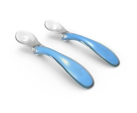 Набір приладів Nuvita Easy Eating 6м + 2 шт. синій NV8480Blue, Синій