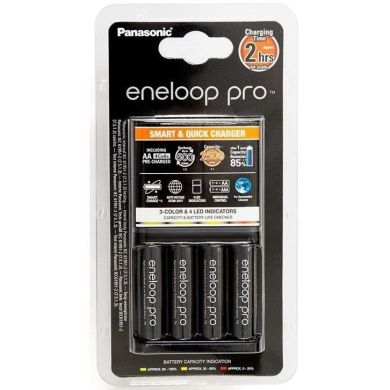 Зарядний пристрій Panasonic Smart-Quick Charger + Акумулятор Eneloop Pro NI-MH AA 2500 мАг, 4 шт. K-KJ55HCD40E