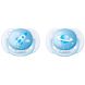Пустышка силиконовая Philips Avent Ultra Soft для мальчиков 0-6 мес. 2 шт. SCF222/20, Голубой