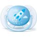 Пустышка силиконовая Philips Avent Ultra Soft для мальчиков 0-6 мес. 2 шт. SCF222/20, Голубой