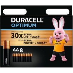 Батарейки алкаліновi Duracell Optimum AA 1х8 шт 5000394158931