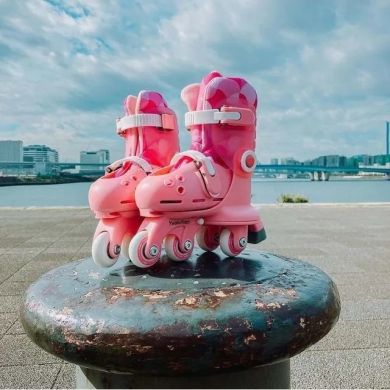 Роликові ковзани Yvolution Twista, розмір 30-34, рожевий YC01P4