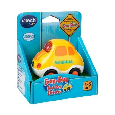 Развивающая игрушка Vtech Бип бип Машинка звуковая на русском 80-119426, Жёлтый
