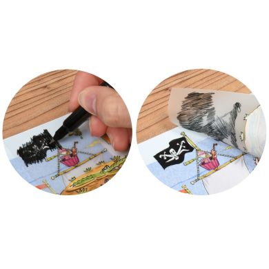 Набір перекладних наліпок Scribble Down з онлайн додатком Острів піратських скарбів SD/20