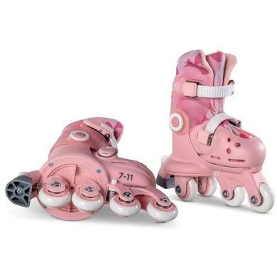 Роликові ковзани Yvolution Twista, розмір 30-34, рожевий YC01P4