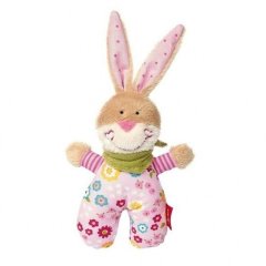 Погремушка Sigikid Заяц 9 см 41422SK, Розовый