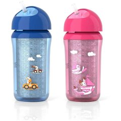 Термочашка с трубочкой Philips Avent 260 мл от 12 месяцев в ассортименте SCF766/00, Разноцветный