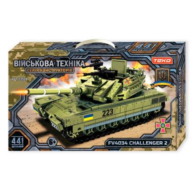 Конструктор “Військова техніка” 33508 (24) "Teko", 441 деталь, танк Challenger 2, в коробці