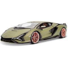Автомодель Lamborghini Sian FKP 37 (матовый зеленый металлик, 1:18) Bburago 18-11046G