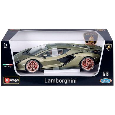 Автомодель Lamborghini Sian FKP 37 (матовий зелений металік, 1:18) Bburago 18-11046G